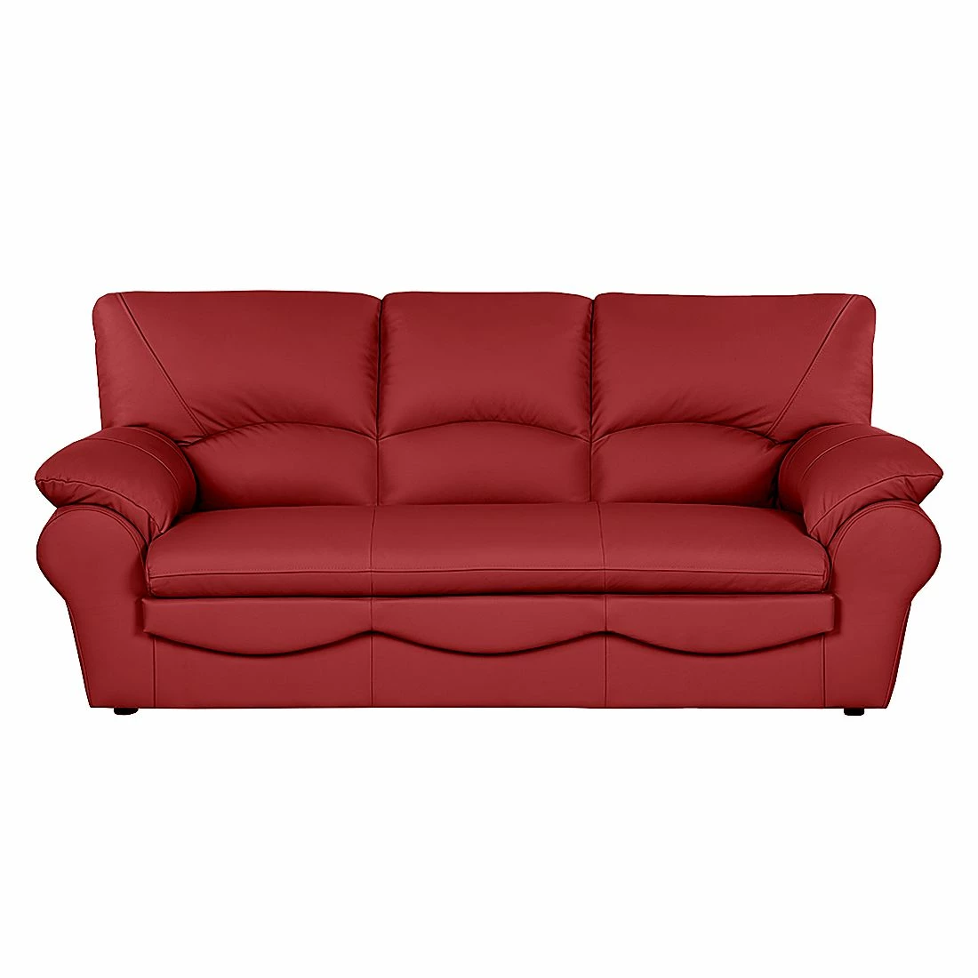 Modoform Canapé convertible Torsby - Cuir véritable rouge 7 Modoform Canapé convertible Torsby - Cuir véritable rouge – Image 5