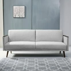 Mørteens Canapé convertible Willette - Microfibre - Gris clair -loftscape Boutique schlafsofa willette microfaser hellgrau 4722628