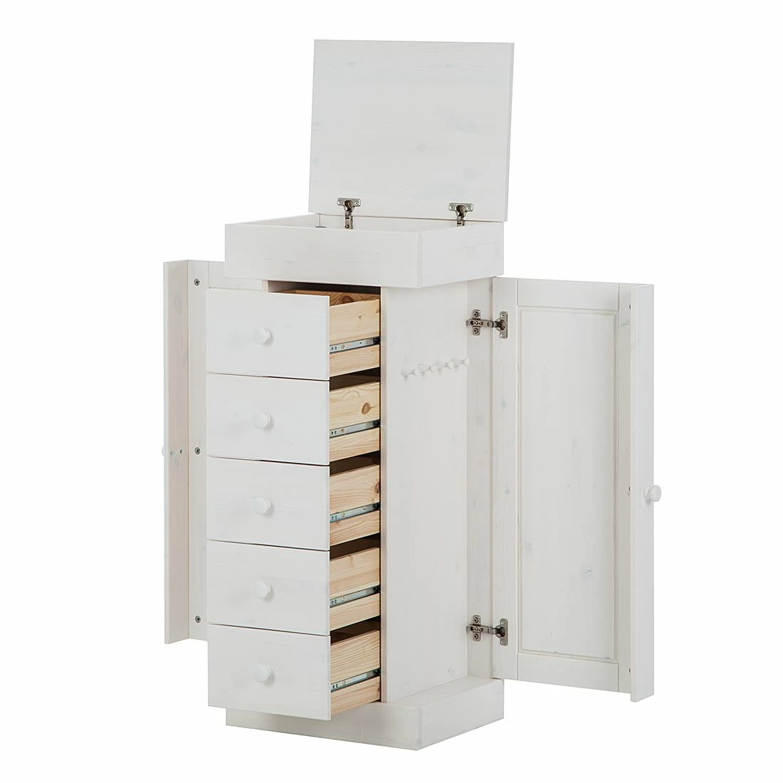 Maison Belfort Armoire à bijoux Amata - Pin massif Blanc 7 Maison Belfort Armoire à bijoux Amata - Pin massif Blanc – Image 5