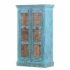 Red Living Armoire Watergate - Vieux bois recyclé et manguier massif 1 Red Living Armoire Watergate - Vieux bois recyclé et manguier massif -loftscape Boutique schrank watergate mango massiv recycled altholz tuerkis blau 3206353