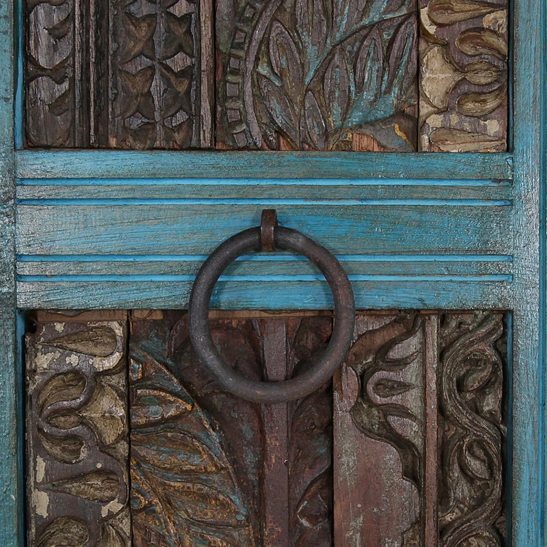 Red Living Armoire Watergate - Vieux bois recyclé et manguier massif 7 Red Living Armoire Watergate - Vieux bois recyclé et manguier massif – Image 5