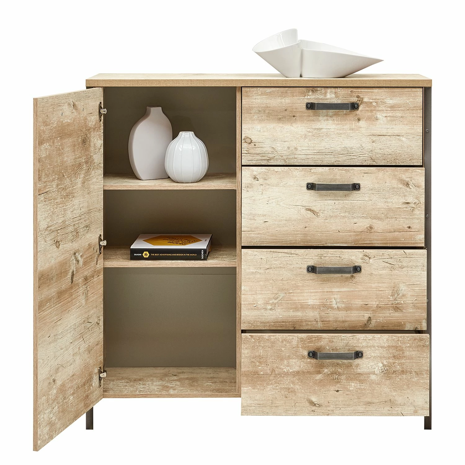 Schildmeyer Commode Harkon II - Imitation chêne de Findus - Largeur : 118 cm 7 Schildmeyer Commode Harkon II - Imitation chêne de Findus - Largeur : 118 cm – Image 5