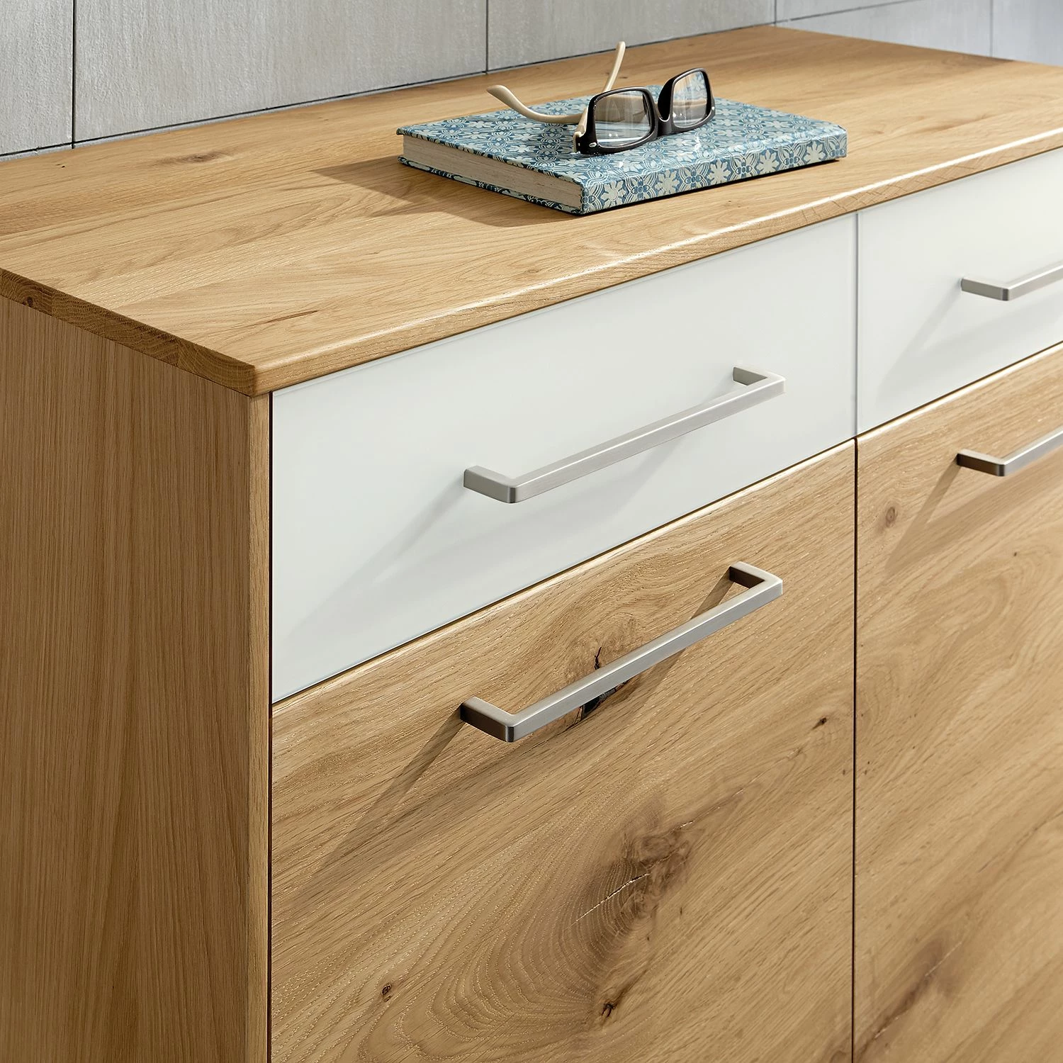 Voss Commode Vedo III - Chêne / Blanc 5 Voss Commode Vedo III - Chêne / Blanc – Image 3