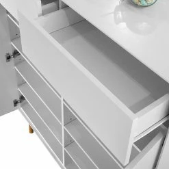 Mørteens Meuble à chaussures Lindholm II - Partiellement en chêne massif - Blanc -loftscape Boutique schuhschrank lindholm ii weiss eiche massiv 1229590