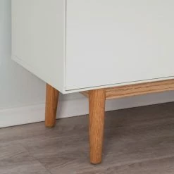 Mørteens Meuble à chaussures Lindholm II - Partiellement en chêne massif - Blanc -loftscape Boutique schuhschrank lindholm ii weiss eiche massiv 4037340