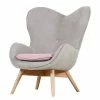 Mørteens Fauteuil Ameson - Tissu - Gris / Rose -loftscape Boutique sessel ameson webstoff grau rose 3626709