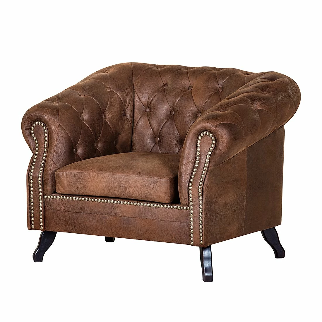 Ars manufacti Fauteuil Benavente - Aspect vieux cuir marron 3 Ars manufacti Fauteuil Benavente - Aspect vieux cuir marron