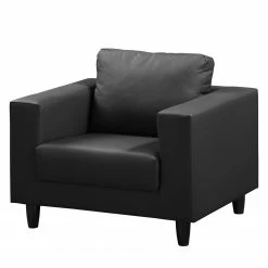 Ars manufacti Fauteuil Bexwell I - Imitation cuir - Cuir synthétique Madara: Noir