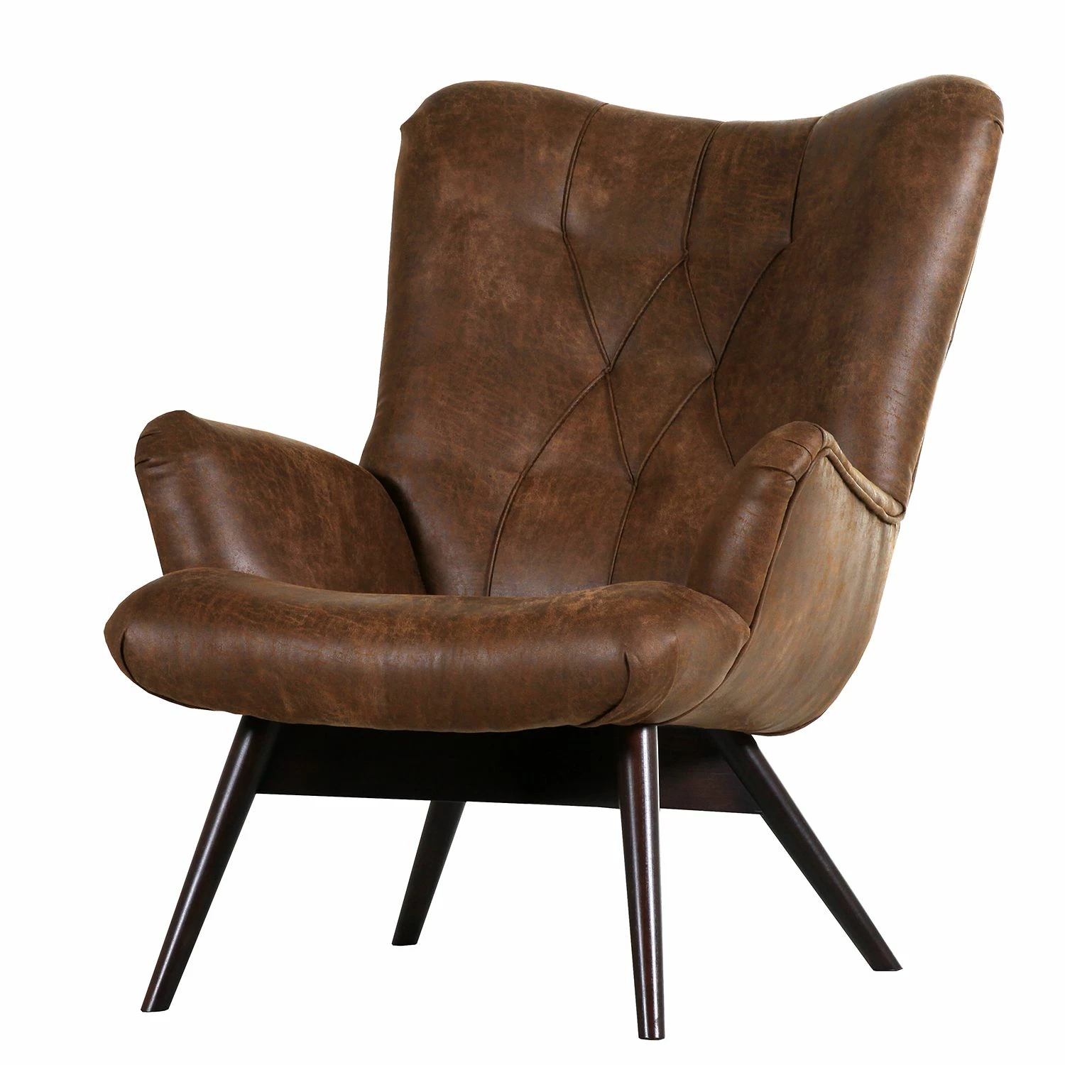 Ars manufacti Fauteuil Tias - Aspect cuir vieilli 3 Ars manufacti Fauteuil Tias - Aspect cuir vieilli