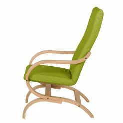 Modoform Fauteuil Bueno Vista - Vert gazon - Beige - Hêtre -loftscape Boutique sessel bueno vista strukturstoff buche natur grasgruen 4617380
