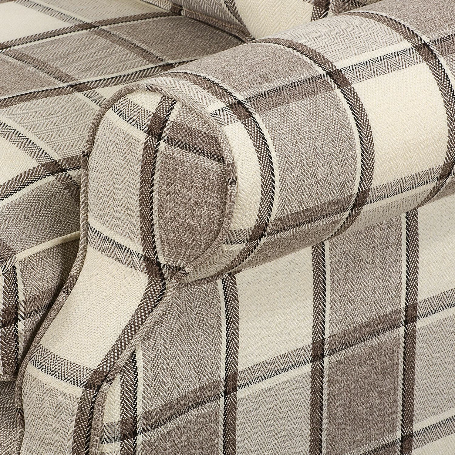 Maison Belfort Fauteuil à oreilles Colmar XL - Marron / Beige 8 Maison Belfort Fauteuil à oreilles Colmar XL - Marron / Beige – Image 6