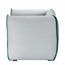 Fredriks Ensemble de salon Grady II (3-2-1) - Tissu - Gris clair / Turquoise -loftscape Boutique sessel grady webstoff ii ohne hocker hellgrau tuerkis 4771420 1