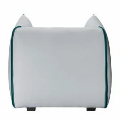 Fredriks Ensemble de salon Grady II (3-2-1) - Tissu - Gris clair / Turquoise -loftscape Boutique sessel grady webstoff ii ohne hocker hellgrau tuerkis 4771424 1