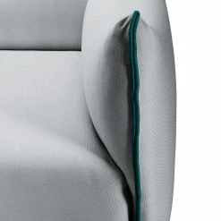Fredriks Ensemble de salon Grady II (3-2-1) - Tissu - Gris clair / Turquoise -loftscape Boutique sessel grady webstoff ii ohne hocker hellgrau tuerkis 4771428 1