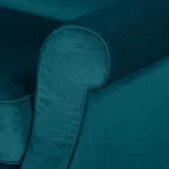 Jack & Alice Fauteuil à oreilles Grendon Velours - Bleu pétrole -loftscape Boutique sessel grendon i samt dunkelblau 4224960
