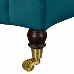 Jack & Alice Fauteuil à oreilles Grendon Velours - Bleu pétrole -loftscape Boutique sessel grendon i samt dunkelblau 4224972