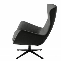 Studio Copenhagen Fauteuil Hepburn III - Tissu Milan : Anthracite - Noir -loftscape Boutique sessel hepburn ii flachgewebe schwarz stoff milan anthrazit 5018956