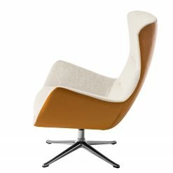 Studio Copenhagen Fauteuil Hepburn III - Beige / Cognac - Chrome brillant 20 Studio Copenhagen Fauteuil Hepburn III - Beige / Cognac - Chrome brillant -loftscape Boutique sessel hepburn ii webstoff echtleder beige cognac 5022184