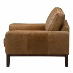 Ars manufacti Fauteuil Horley - Cuir véritable - Marron -loftscape Boutique sessel horley echtleder braun 5039444