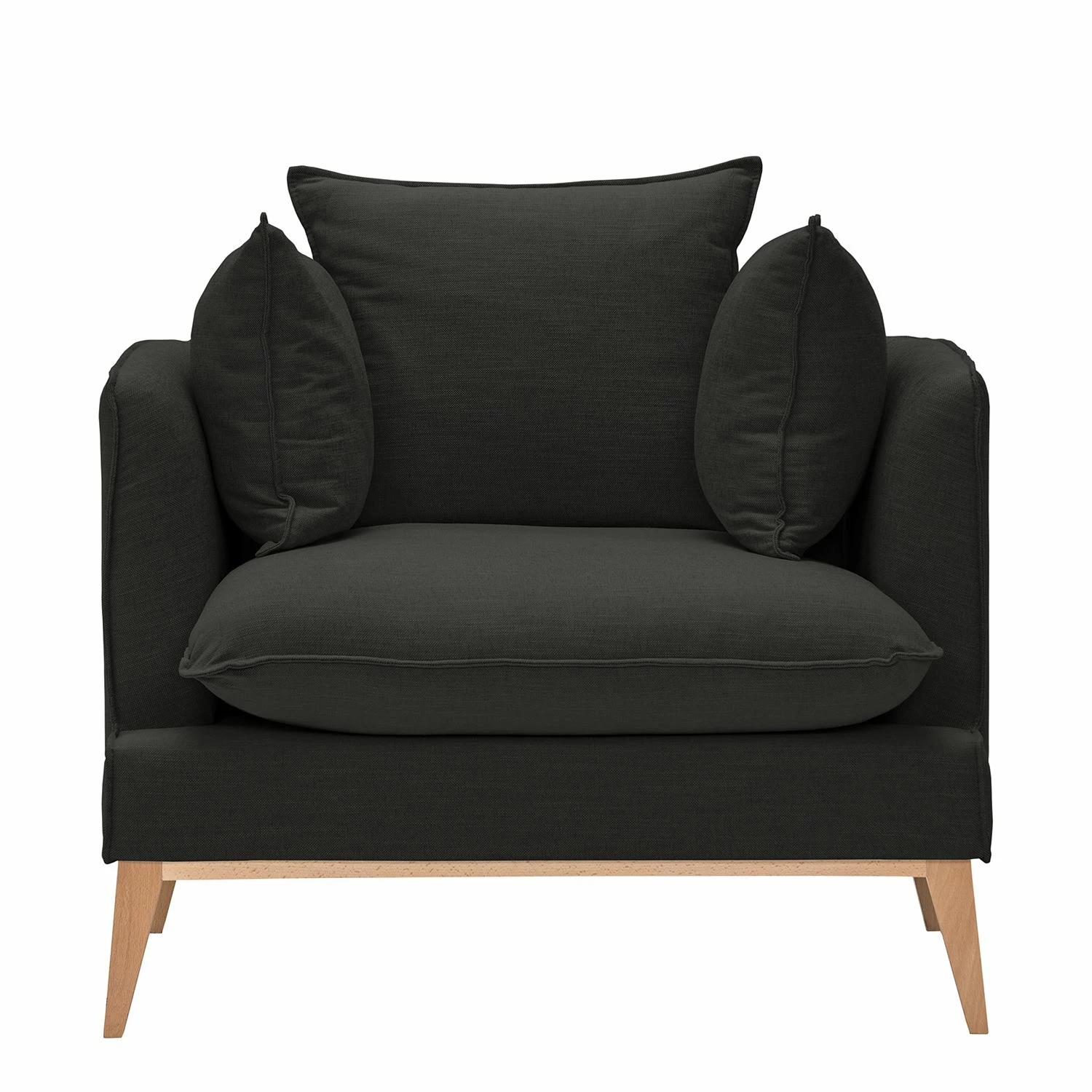 Eva Padberg Collection Fauteuil Lavina I Tissu - Tissu Moretey : Gris foncé 4 Eva Padberg Collection Fauteuil Lavina I Tissu - Tissu Moretey : Gris foncé – Image 2