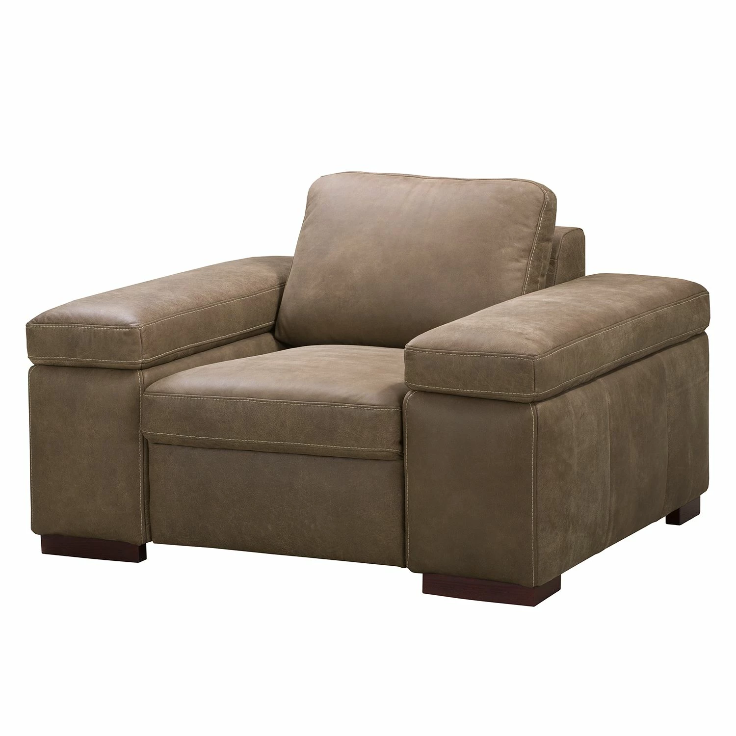 Ars Natura Fauteuil Maine - Cuir véritable - Noix de muscade 3 Ars Natura Fauteuil Maine - Cuir véritable - Noix de muscade