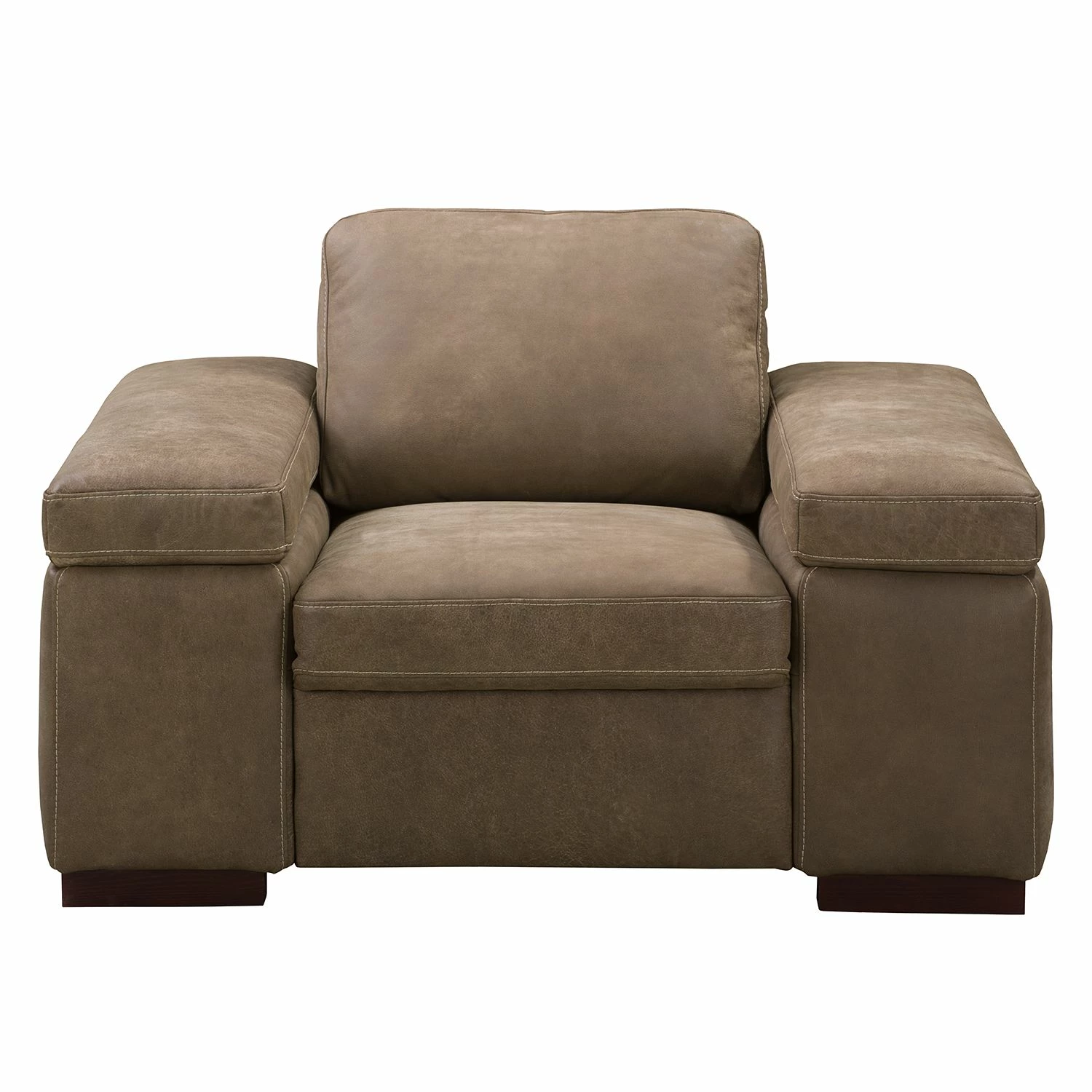 Ars Natura Fauteuil Maine - Cuir véritable - Noix de muscade 5 Ars Natura Fauteuil Maine - Cuir véritable - Noix de muscade – Image 3