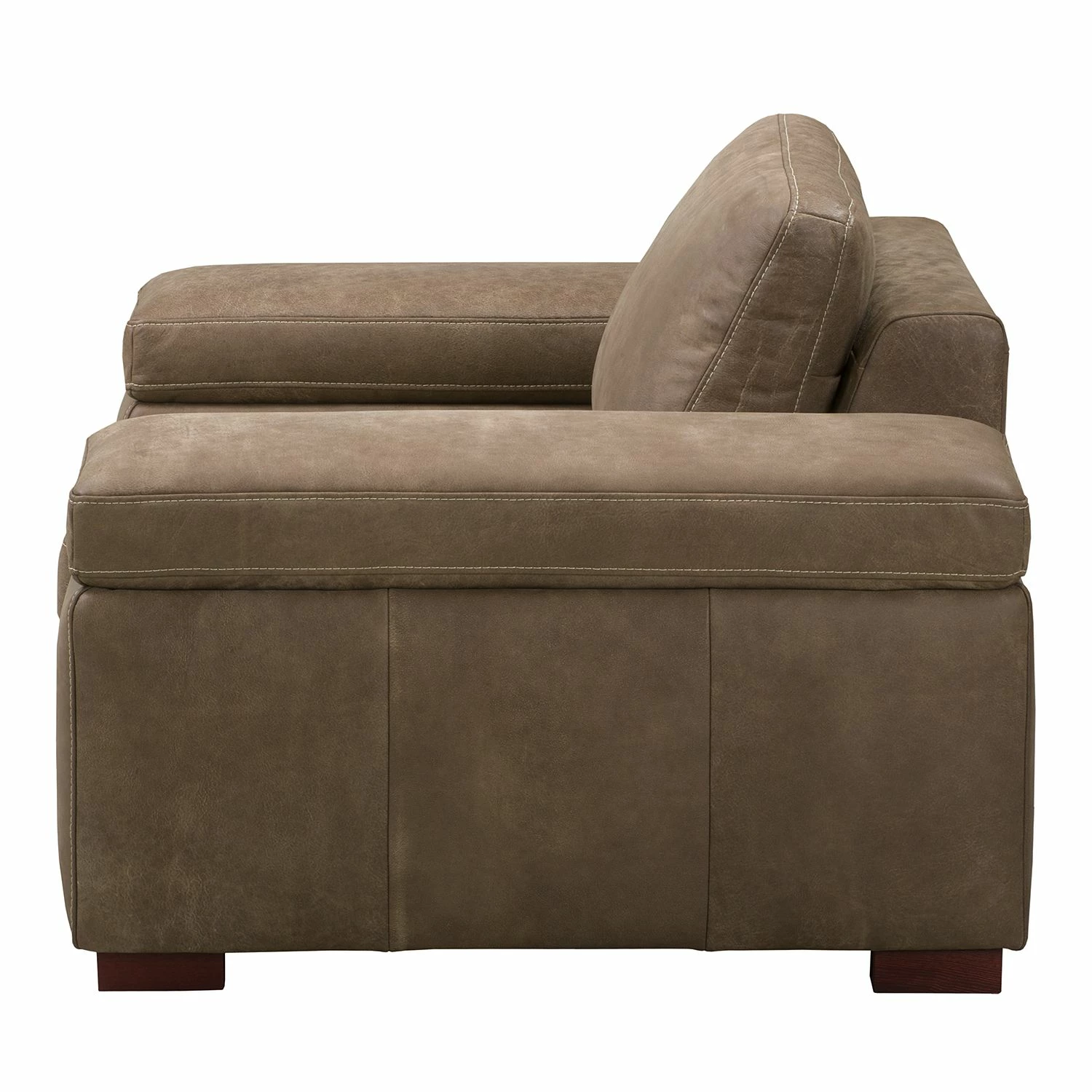 Ars Natura Fauteuil Maine - Cuir véritable - Noix de muscade 6 Ars Natura Fauteuil Maine - Cuir véritable - Noix de muscade – Image 4