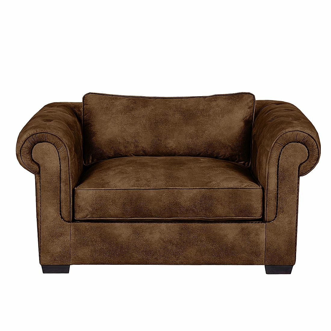 Ars manufacti Fauteuil Mallow - Aspect cuir vieilli marron 4 Ars manufacti Fauteuil Mallow - Aspect cuir vieilli marron – Image 2
