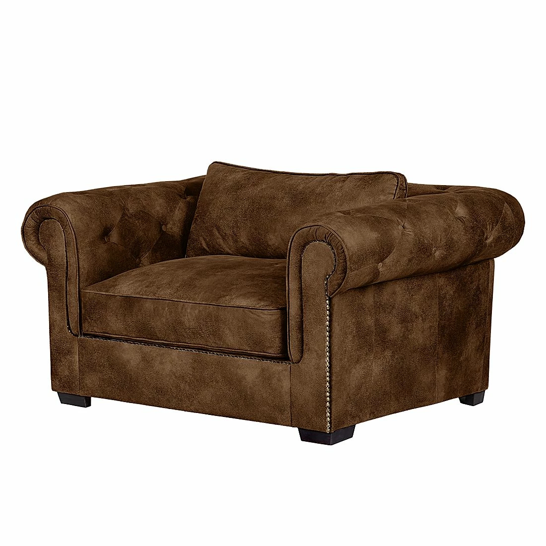 Ars manufacti Fauteuil Mallow - Aspect cuir vieilli marron 3 Ars manufacti Fauteuil Mallow - Aspect cuir vieilli marron