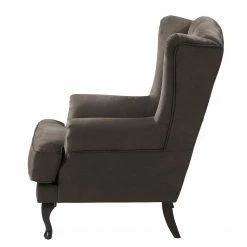 Maison Belfort Fauteuil à oreilles Miscol - Gris marron - Avec repose-pieds -loftscape Boutique sessel miscol antiklederlook mit hocker braungrau 4886368