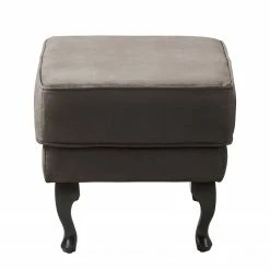 Maison Belfort Fauteuil à oreilles Miscol - Gris marron - Avec repose-pieds -loftscape Boutique sessel miscol antiklederlook mit hocker braungrau 4886384