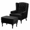 Maison Belfort Fauteuil à oreilles Miscol - Noir - Avec repose-pieds 2 Maison Belfort Fauteuil à oreilles Miscol - Noir - Avec repose-pieds -loftscape Boutique sessel miscol samt mit hocker schwarz 4887708