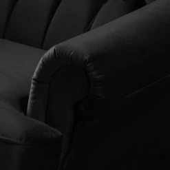 Maison Belfort Fauteuil à oreilles Miscol - Noir - Avec repose-pieds -loftscape Boutique sessel miscol samt mit hocker schwarz 4887752