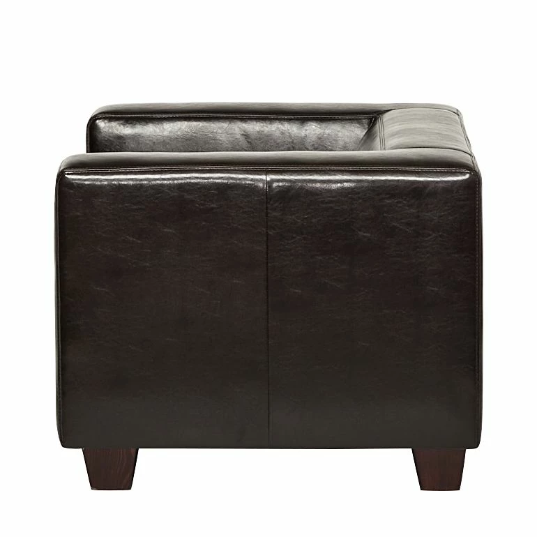 Maison Belfort Fauteuil Nespolo - Cuir véritable marron foncé 4 Maison Belfort Fauteuil Nespolo - Cuir véritable marron foncé – Image 2