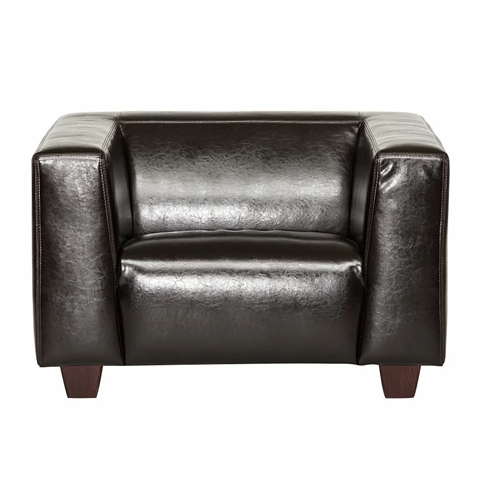 Maison Belfort Fauteuil Nespolo - Cuir véritable marron foncé 5 Maison Belfort Fauteuil Nespolo - Cuir véritable marron foncé – Image 3