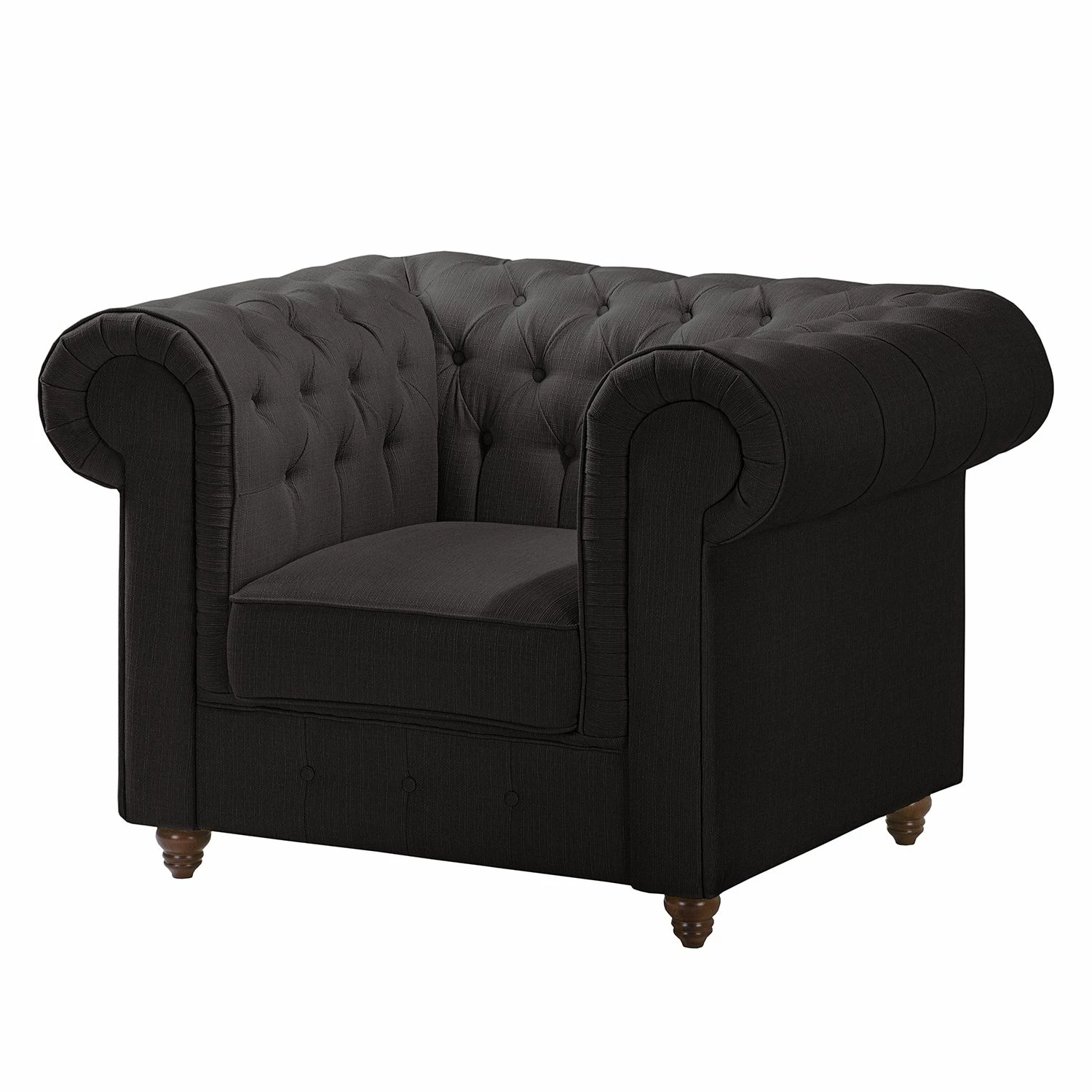 Maison Belfort Fauteuil Chesterfield Pintano - Anthracite 3 Maison Belfort Fauteuil Chesterfield Pintano - Anthracite