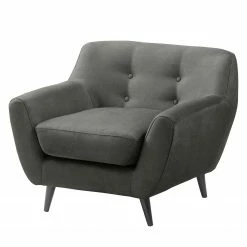 Ars manufacti Fauteuil Rometta - Gris foncé