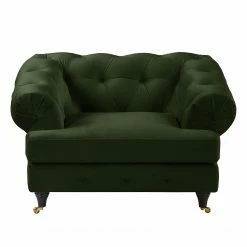 Jack & Alice Fauteuil Thory - Vert vieilli -loftscape Boutique sessel thory samt antikgruen 4897208