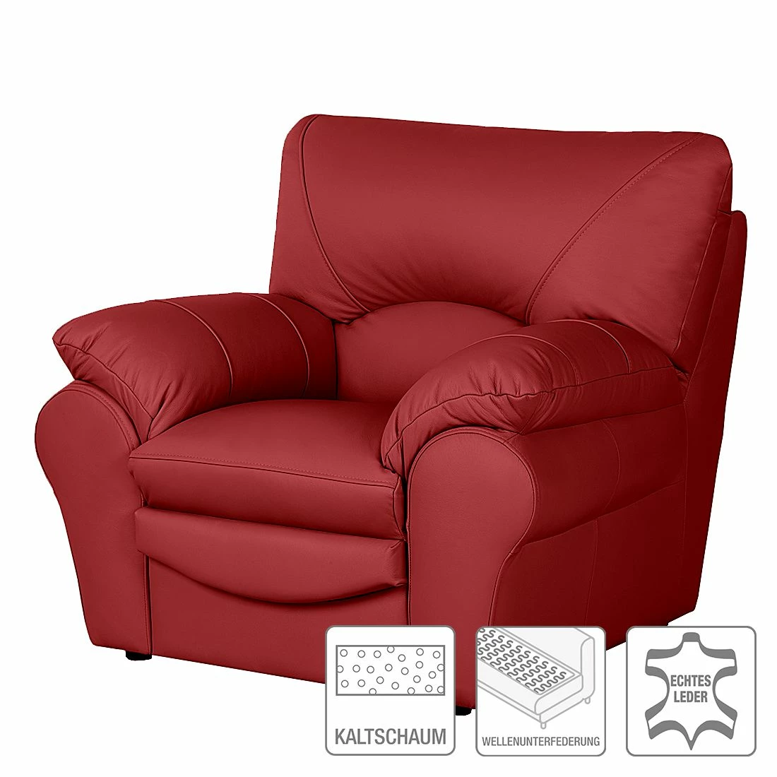 Modoform Fauteuil Torsby - Cuir véritable 4 Modoform Fauteuil Torsby - Cuir véritable – Image 2