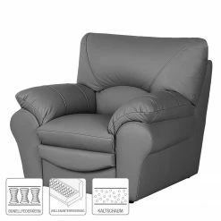 Modoform Fauteuil Torsby - Imitation cuir -loftscape Boutique sessel torsby kunstleder grau 5070204