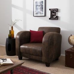 Ars manufacti Fauteuil Tullow - Aspect vieux cuir marron foncé 17 Ars manufacti Fauteuil Tullow - Aspect vieux cuir marron foncé -loftscape Boutique sessel tullow antiklederoptik dunkelbraun 4972176