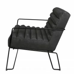 Ars manufacti Fauteuil Voda II - Gris foncé -loftscape Boutique sessel voda ii antiklederlook dunkelgrau 5044708