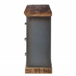 Ars manufacti Console Hunter - Manguier massif / Métal - Manguier / Gris bleu -loftscape Boutique sideboard hunter mango massiv metall mango blaugrau 4414516