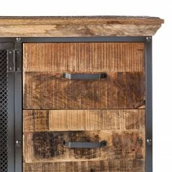 Ars manufacti Console Hunter - Manguier massif / Métal - Manguier / Gris bleu -loftscape Boutique sideboard hunter mango massiv metall mango blaugrau 4414528