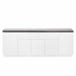 Fredriks Enfilade Namona III - Éclairage inclus - Imitation béton / Blanc 13 Fredriks Enfilade Namona III - Éclairage inclus - Imitation béton / Blanc -loftscape Boutique sideboard namona iii inkl beleuchtung weiss anthrazit weiss anthrazit 3666849