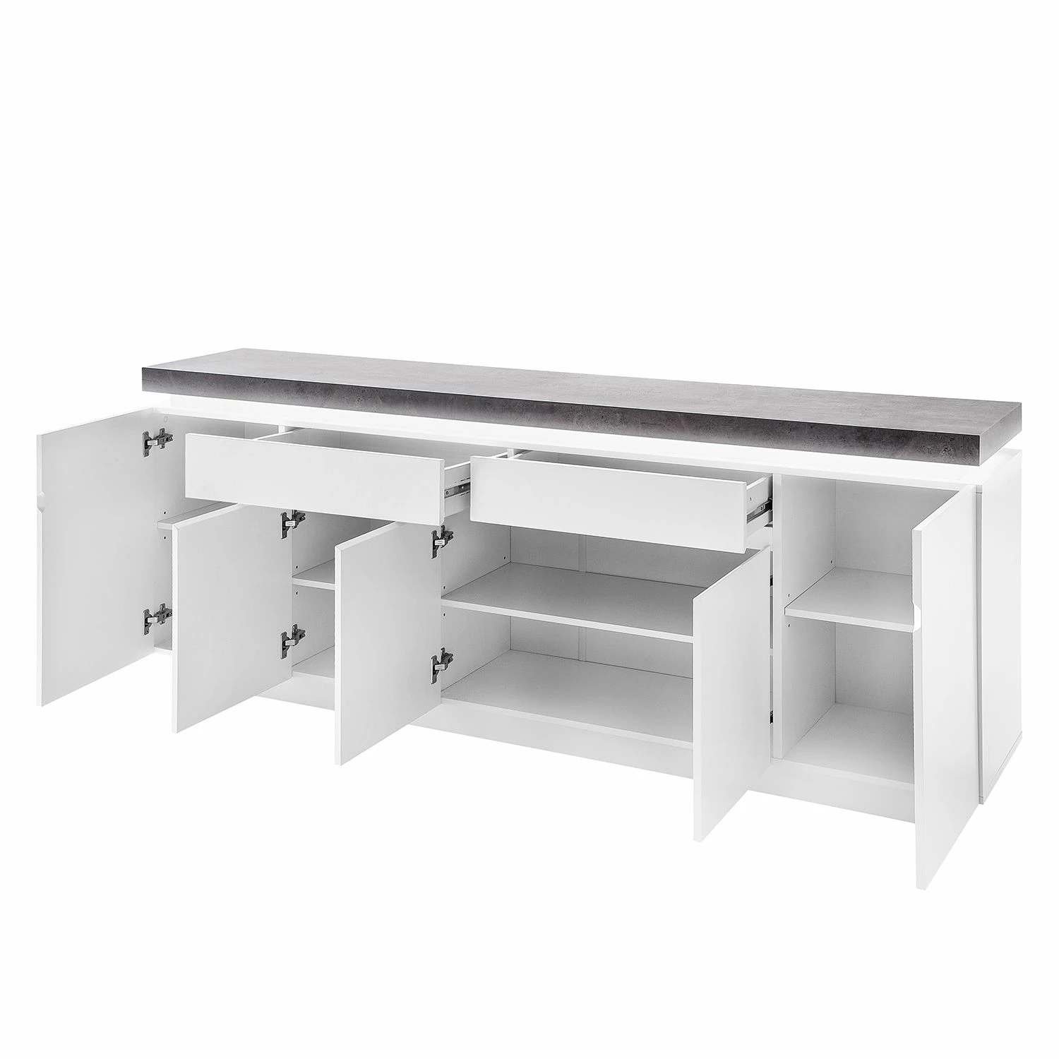 Fredriks Enfilade Namona III - Éclairage inclus - Imitation béton / Blanc 6 Fredriks Enfilade Namona III - Éclairage inclus - Imitation béton / Blanc – Image 4