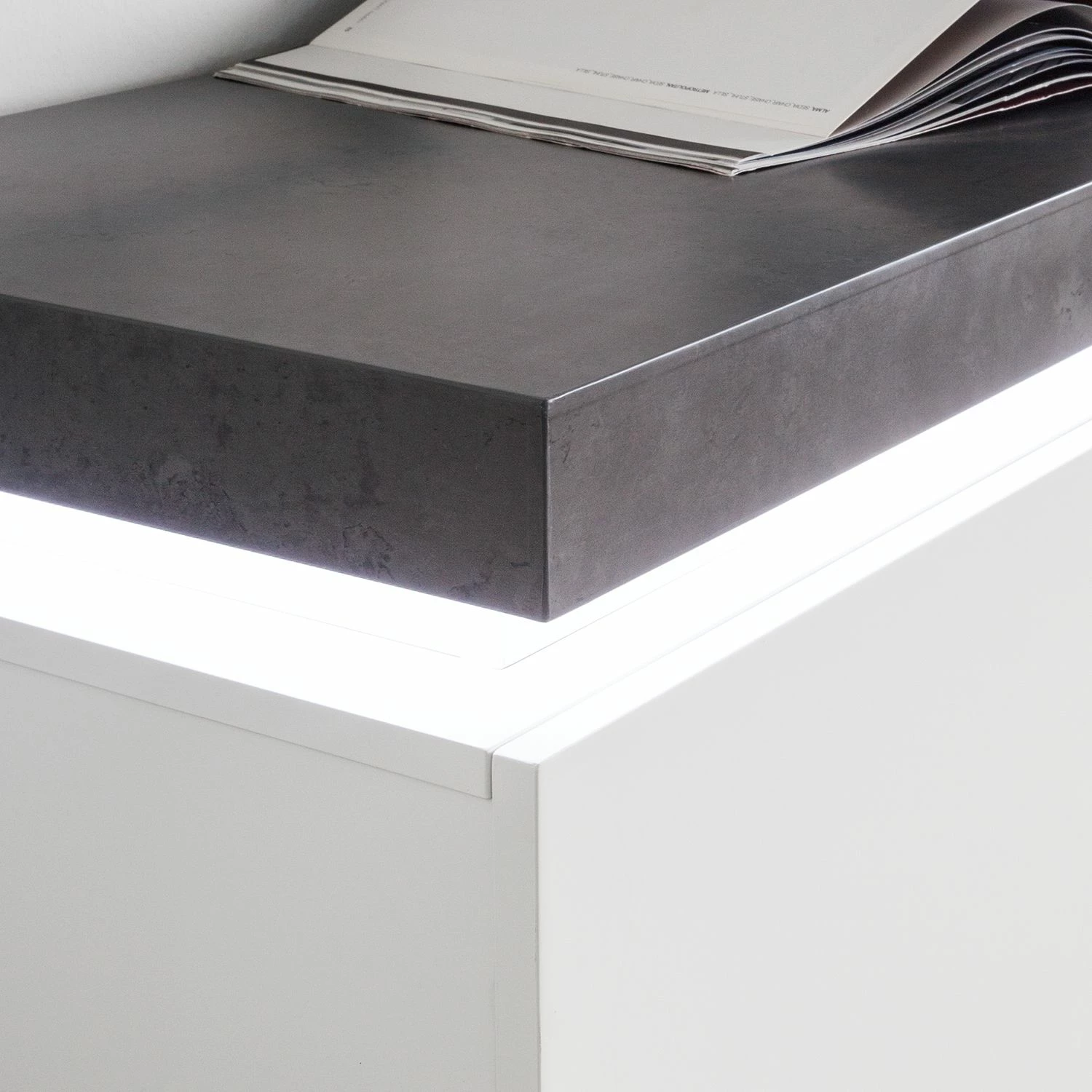 Fredriks Enfilade Namona III - Éclairage inclus - Imitation béton / Blanc 7 Fredriks Enfilade Namona III - Éclairage inclus - Imitation béton / Blanc – Image 5