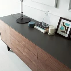 Eva Padberg Collection Buffet Payara - Noyer / Anthracite -loftscape Boutique sideboard payara walnuss schwarz 4372596