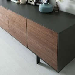 Eva Padberg Collection Buffet Payara - Noyer / Anthracite -loftscape Boutique sideboard payara walnuss schwarz 4372604