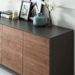 Eva Padberg Collection Buffet Payara - Noyer / Anthracite -loftscape Boutique sideboard payara walnuss schwarz 4372612